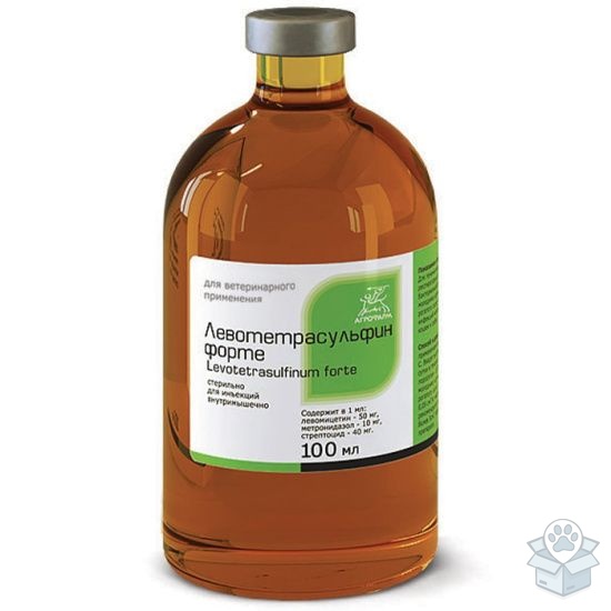 Агрофарм: Левотетрасульфин Форте, раствор для инъекций, 100 мл