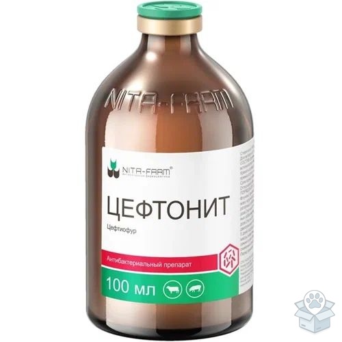 Nita farm: Цефтонит, раствор для инъекций для КРС и свиней, 100 мл