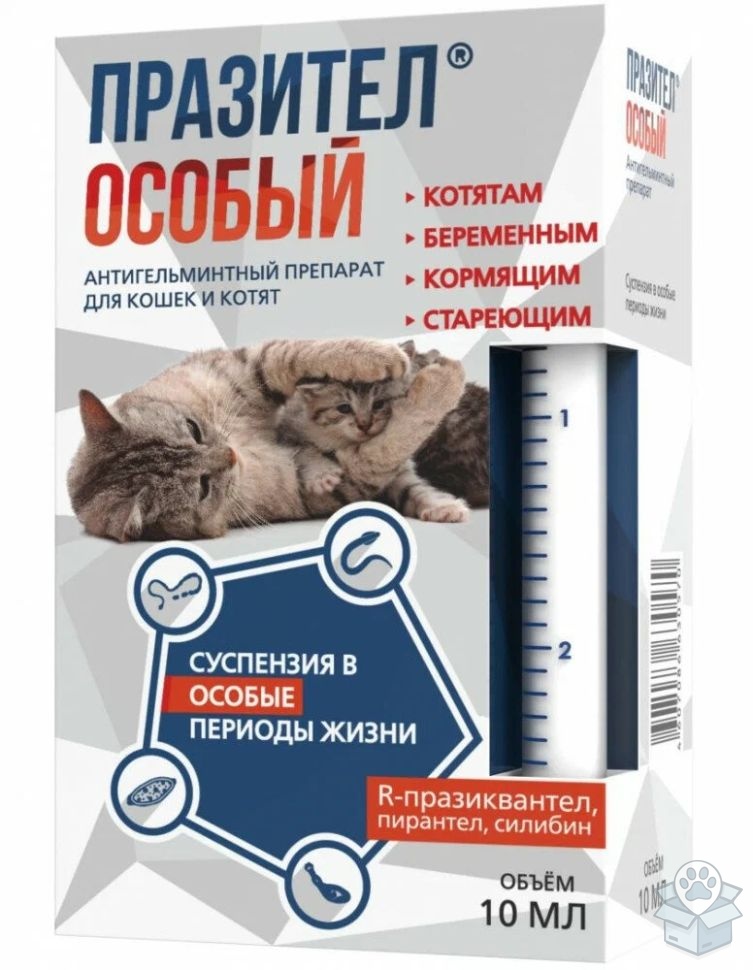 Астрафарм: Празител Особый, суспензия, для кошек старше 6 лет, 10 мл
