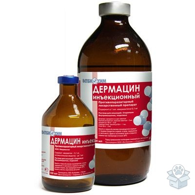 Ветбиохим: Дермацин, для КРС и северных оленей, раствор для инъекций, 100 мл