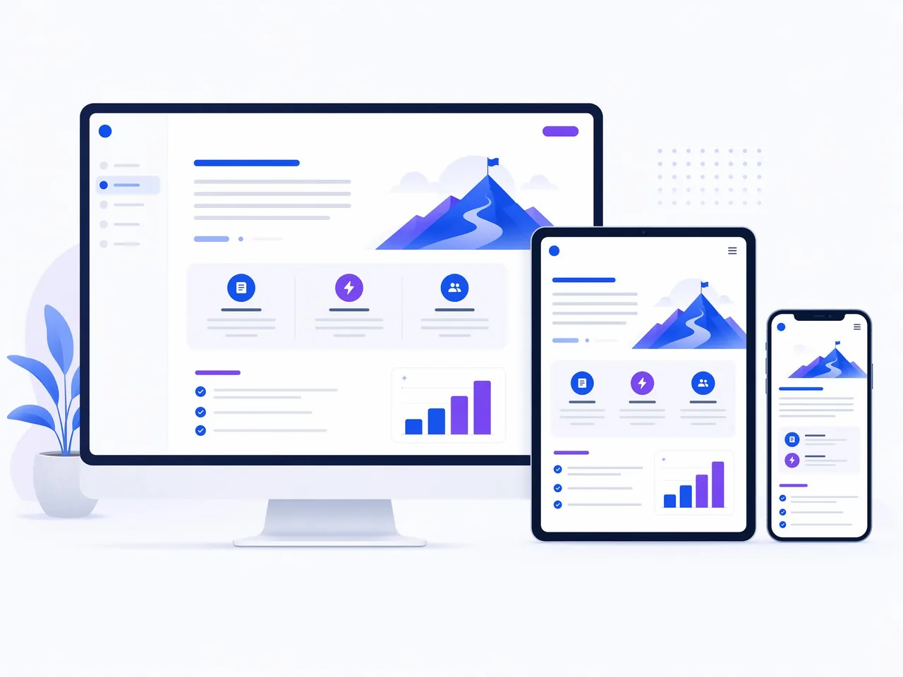 Интерактивное руководство в адаптивном виде: десктоп, планшет и смартфон