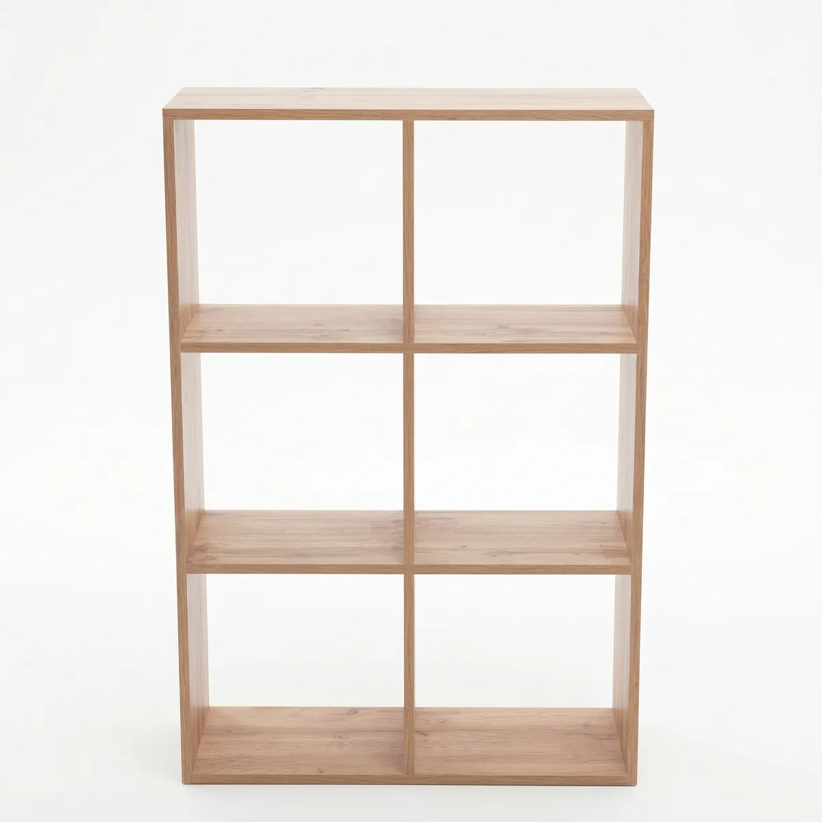Светлый деревянный стеллаж 2×3 куба