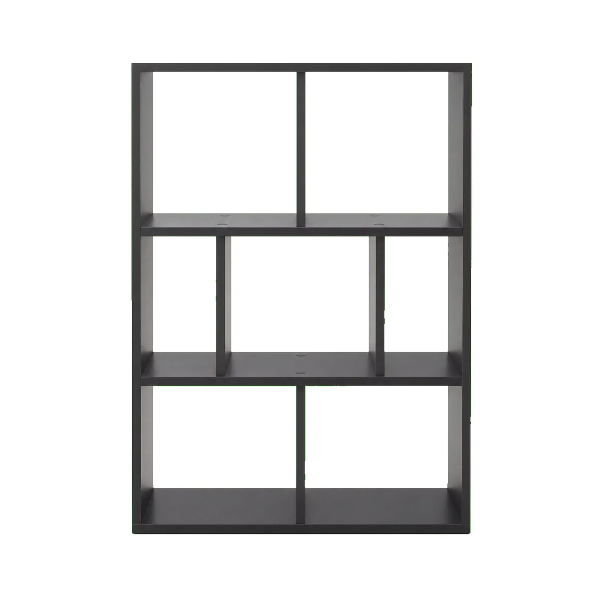 Чёрный стеллаж 2×3 куба