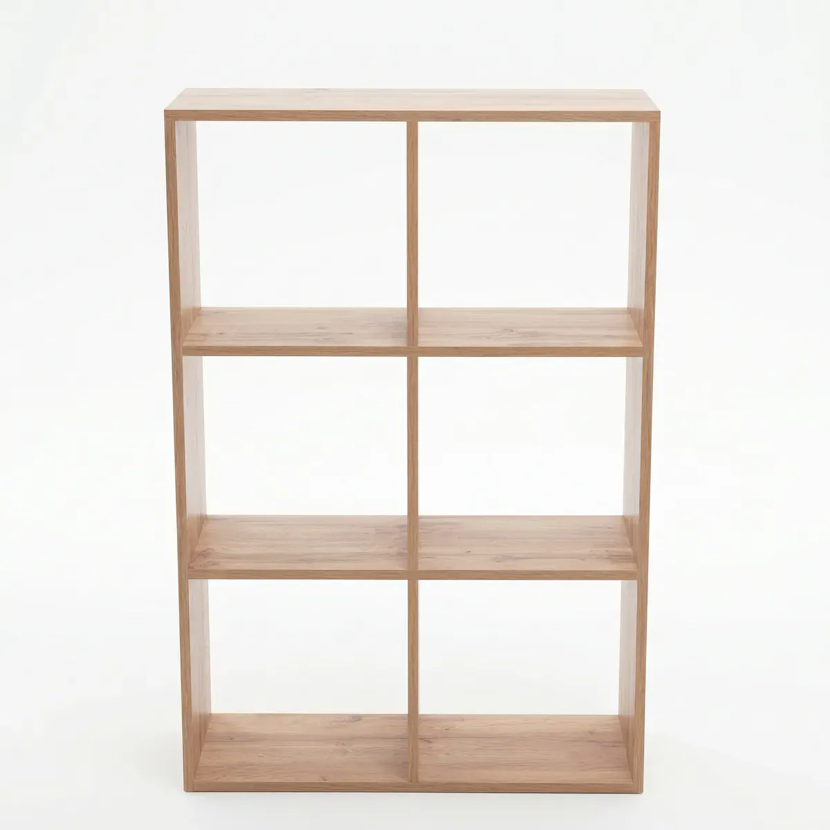 Светлый деревянный стеллаж 2×3 куба