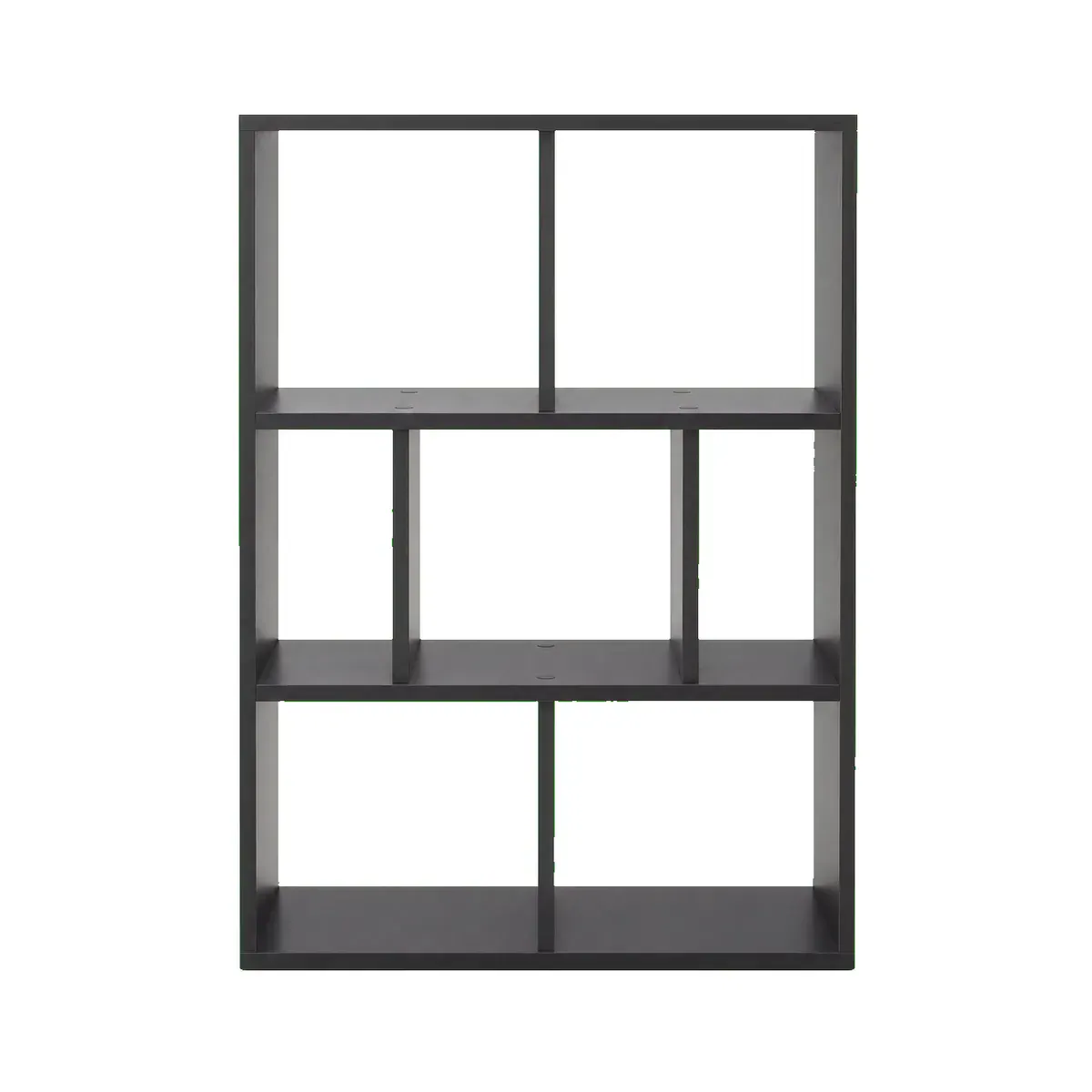 Чёрный стеллаж 2×3 куба