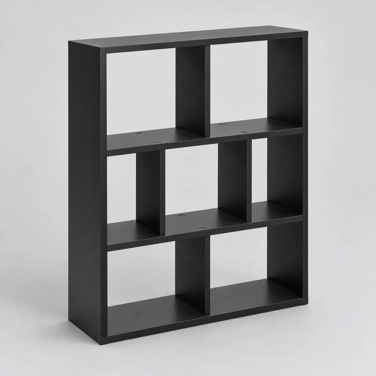 Чёрный стеллаж 2×3 куба