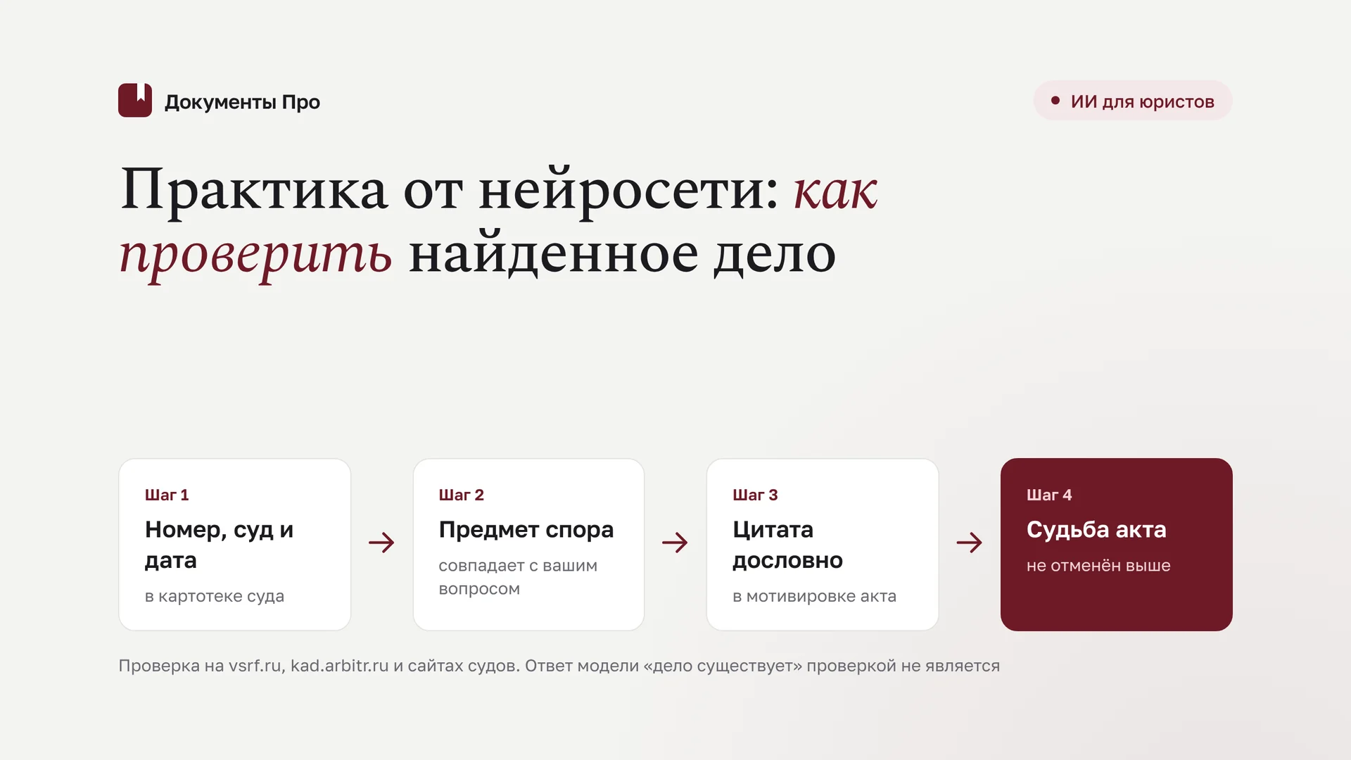 Поиск судебной практики нейросетью: как не попасть на выдуманные дела