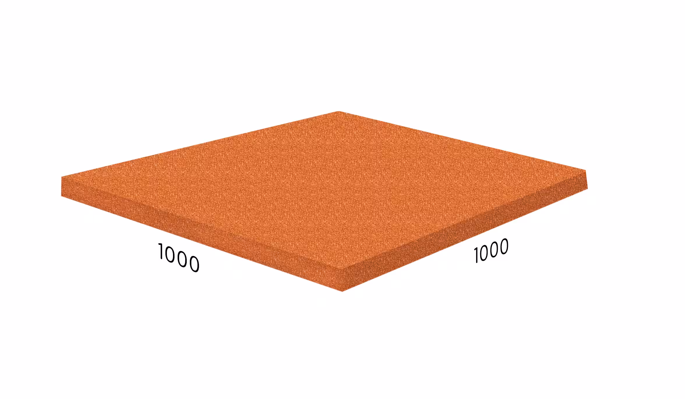 Rubblex Sport Плита 1000×1000×30 мм · Оранжевый