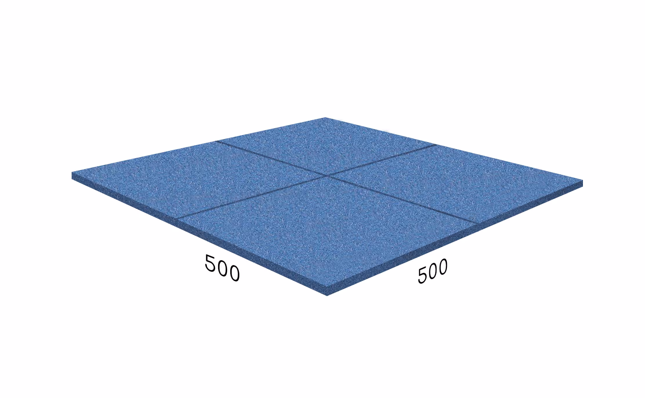 Rubblex Standart Плита 500×500×45 мм · Синий
