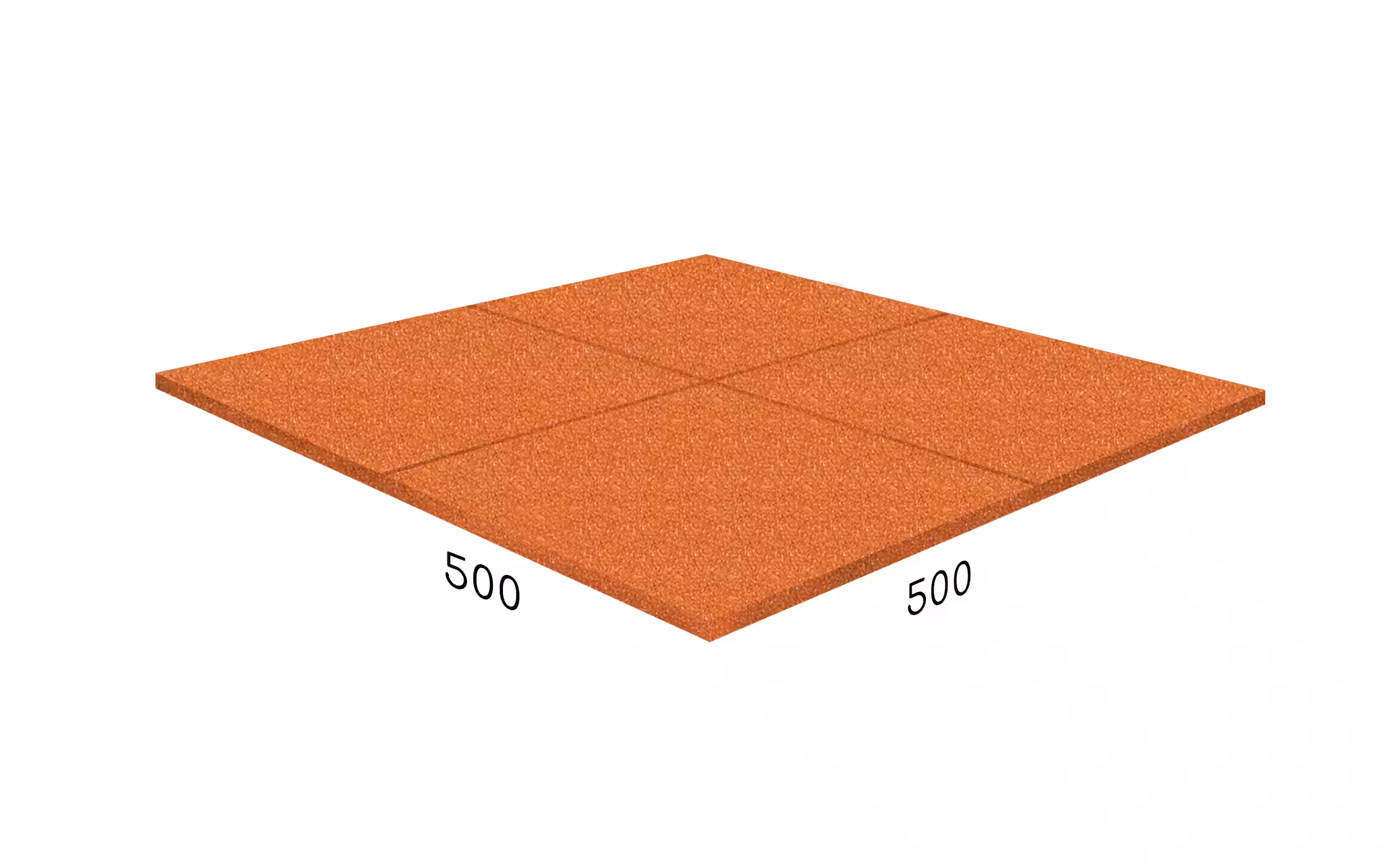 Rubblex Sport Плита 500×500×30 мм · Оранжевый
