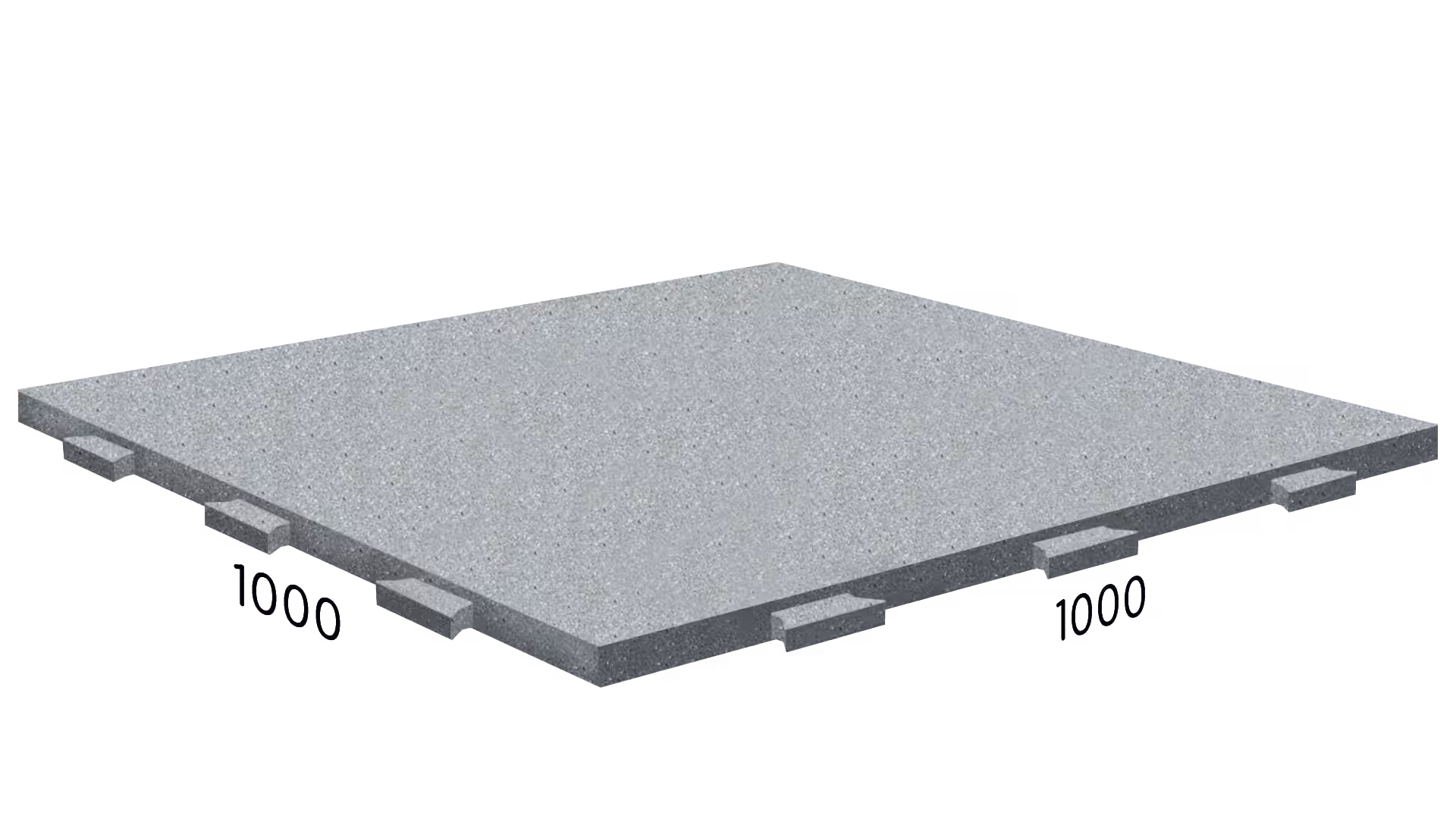 Rubblex Standart Ласточкин хвост 1000×1000×20 мм · Серый