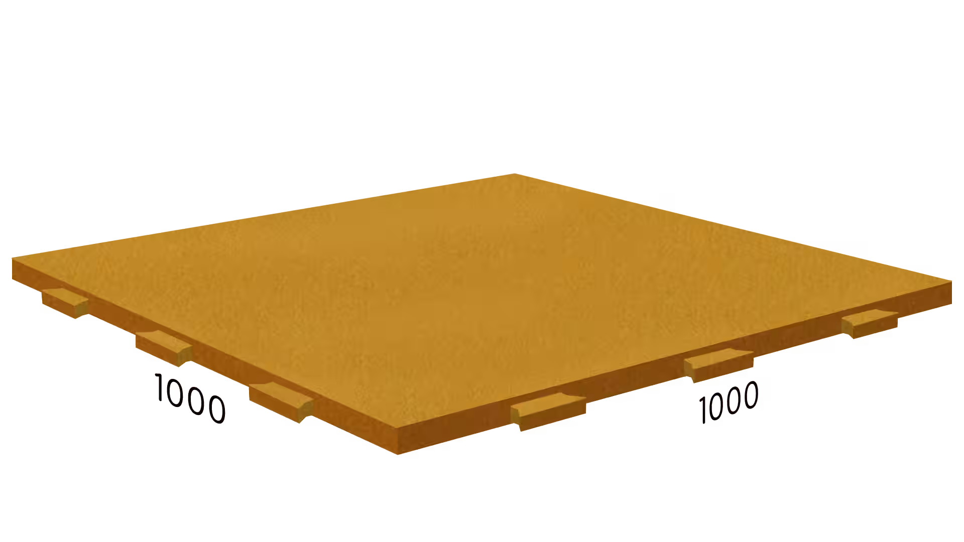 Rubblex Standart Ласточкин хвост 1000×1000×20 мм · Жёлтый