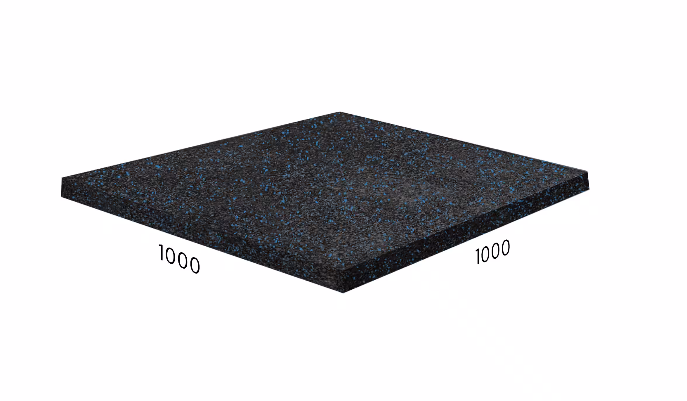 Rubblex Sport Плита 1000×1000×20 мм · Mix синий