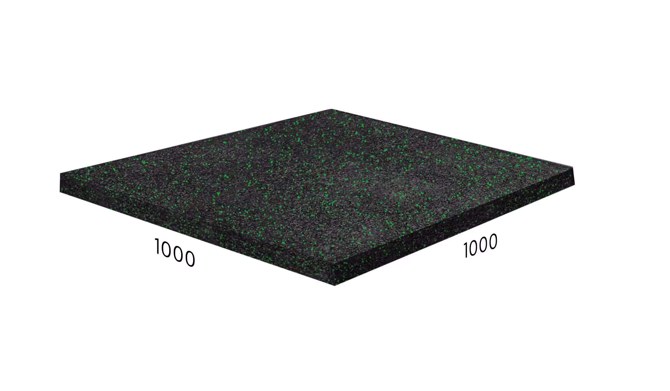 Rubblex Sport Плита 500×500×30 мм · Mix зелёный