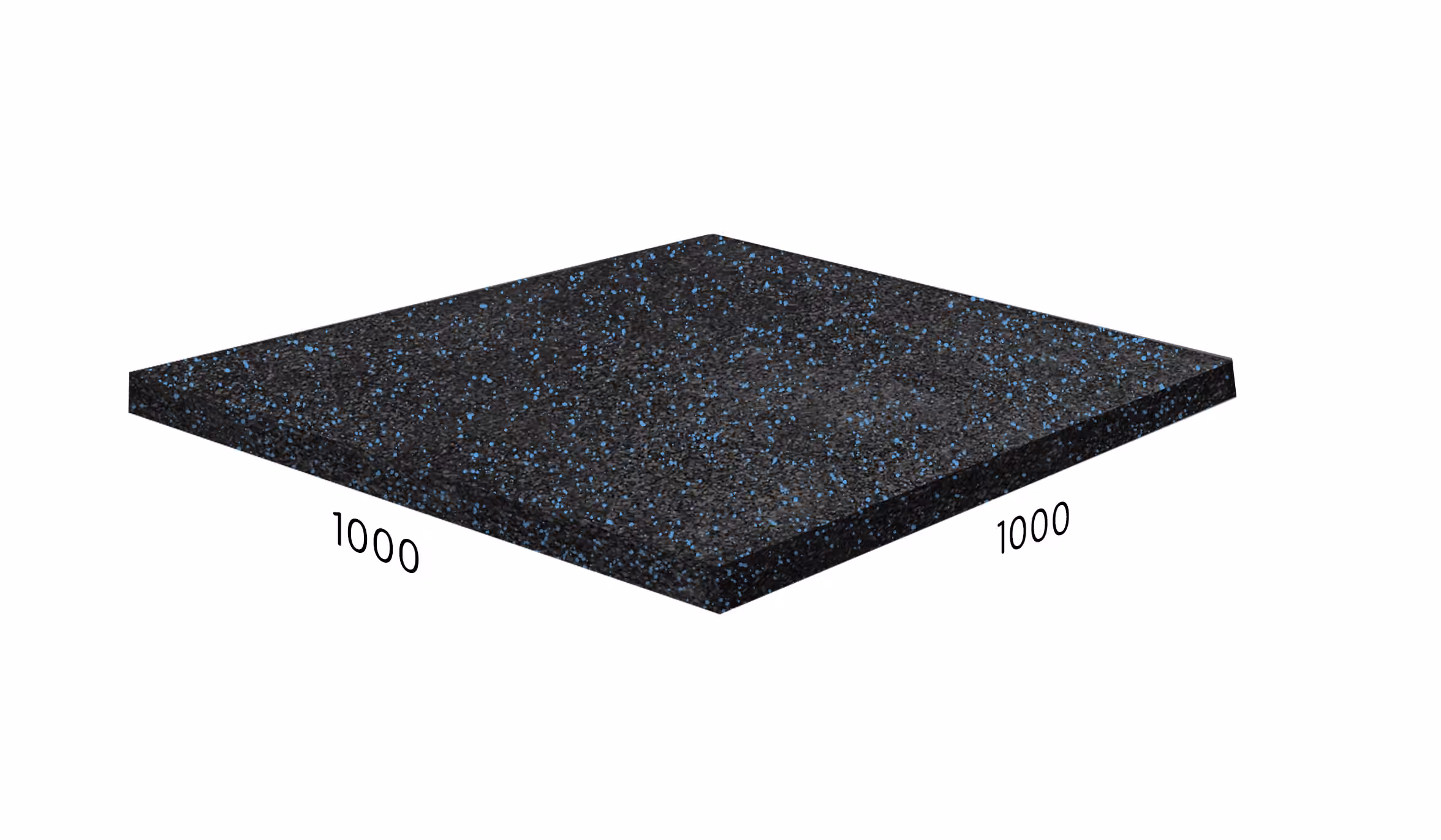 Rubblex Sport Плита 1000×1000×10 мм · Mix голубой