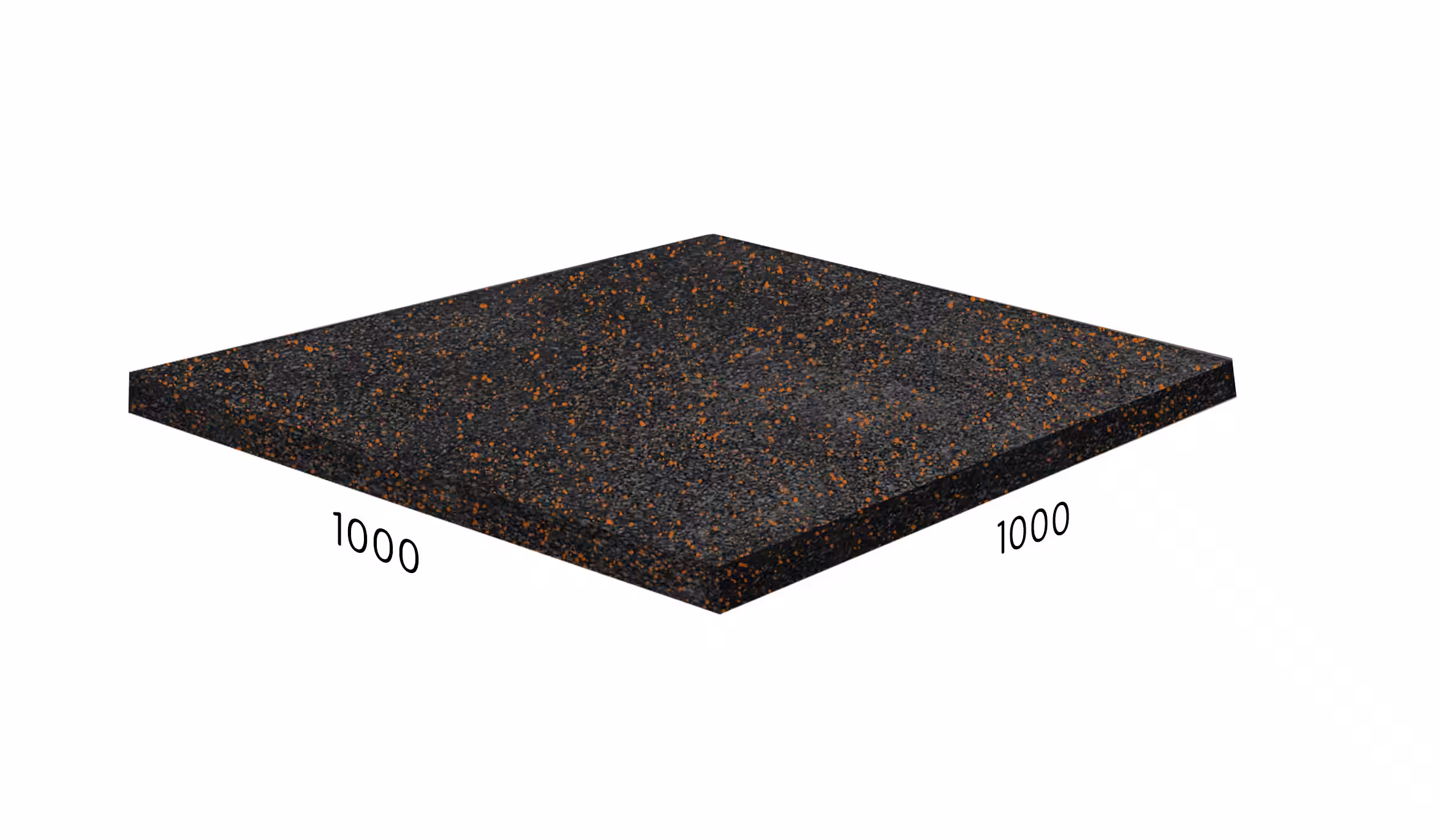 Rubblex Sport Puzzle 1000×1000×10 мм · Mix оранжевый