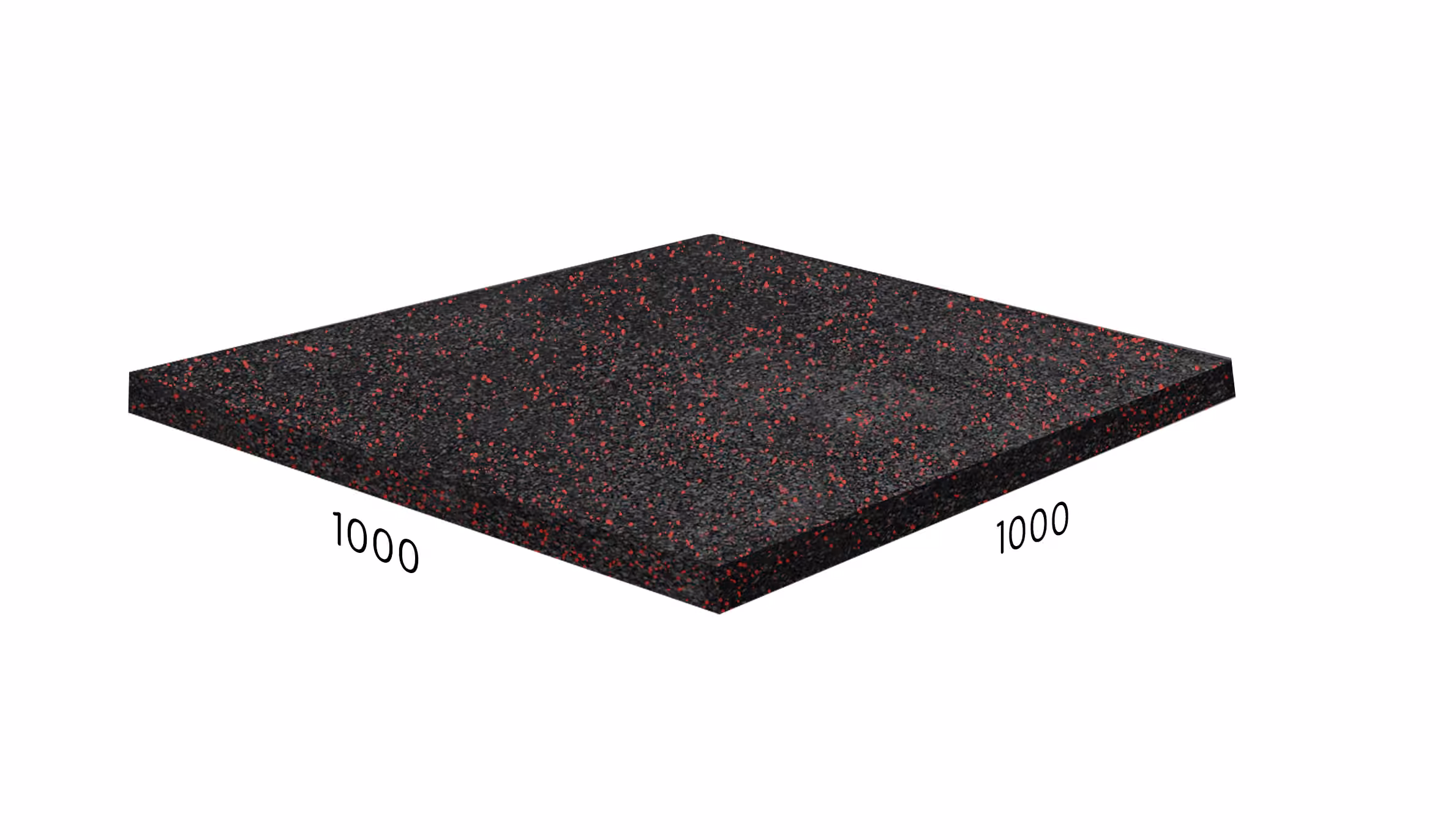 Rubblex Sport Плита 500×500×30 мм · Mix красный