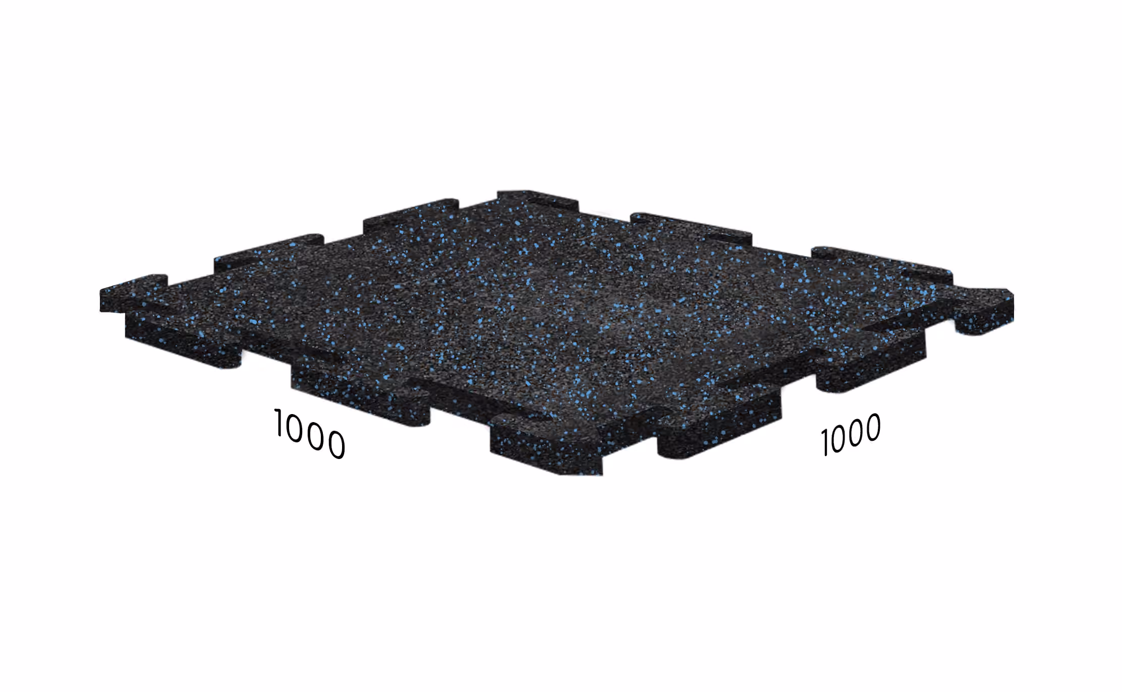 Rubblex Ice Puzzle 1000×1000×10 мм · Mix синий