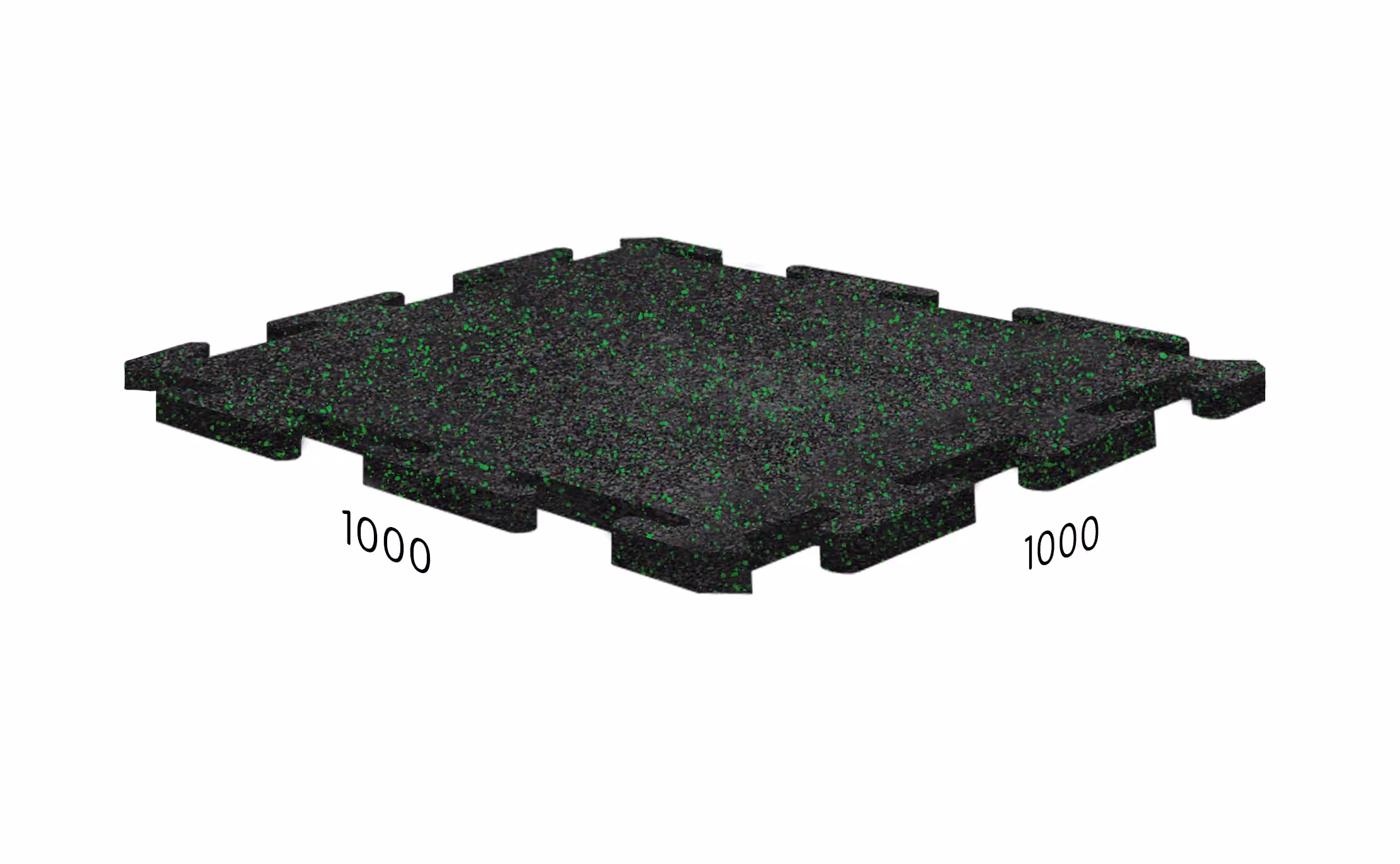 Rubblex Ice Puzzle 1000×1000×10 мм · Mix зелёный