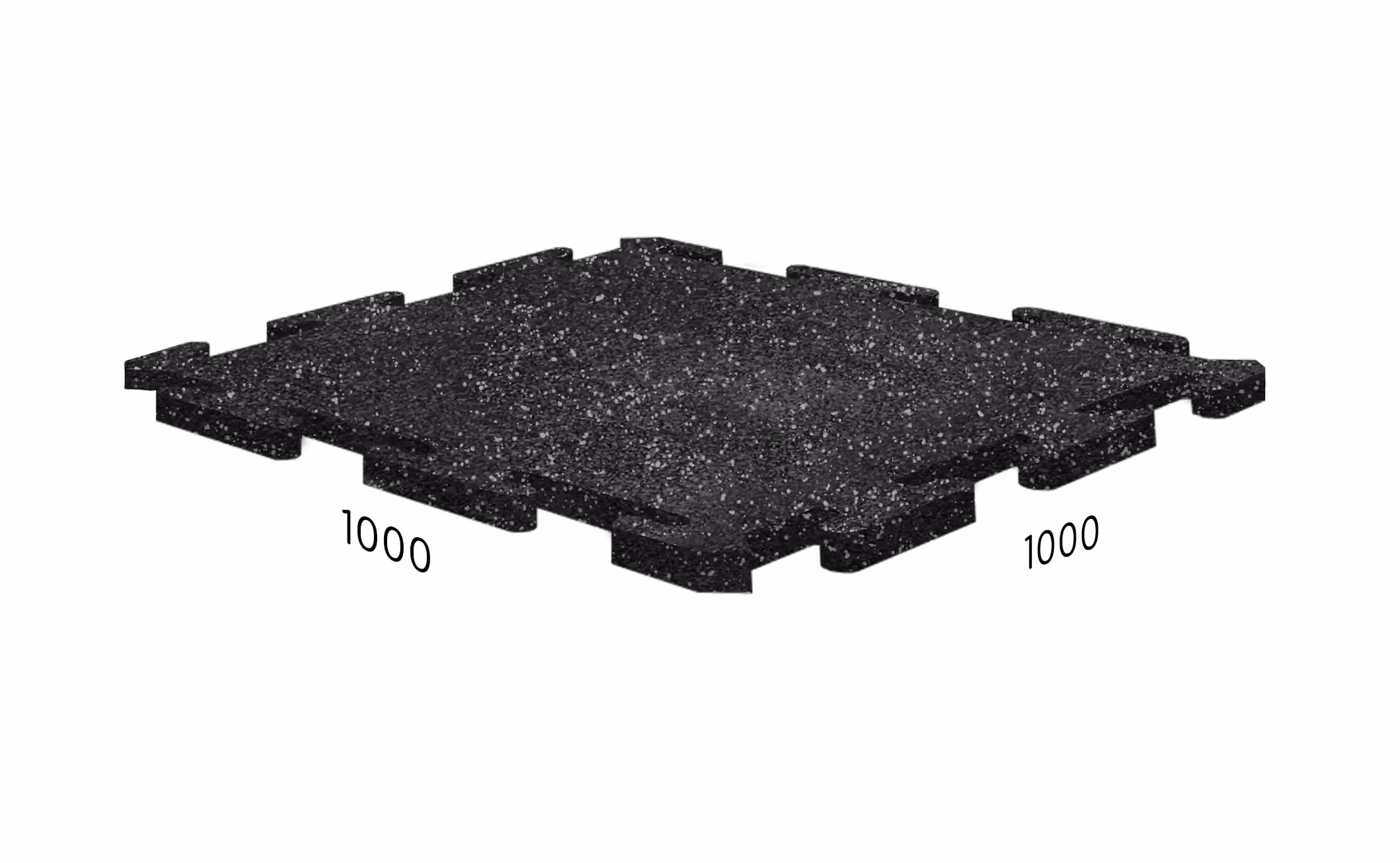 Rubblex Sport Puzzle 1000×1000×15 мм · Mix серый