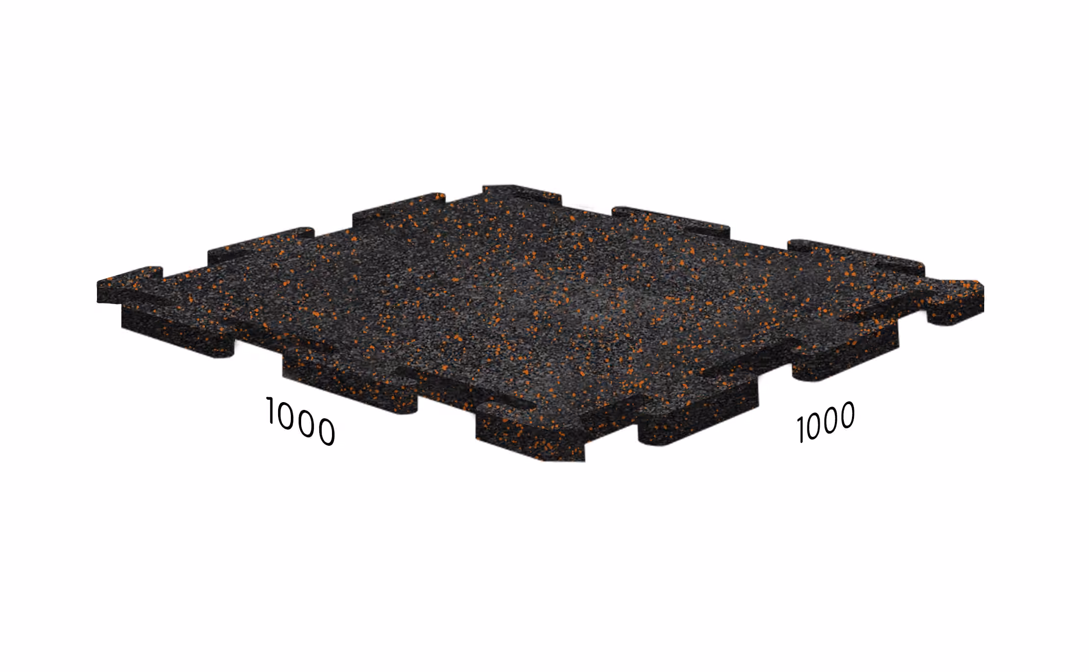 Rubblex Ice Puzzle 1000×1000×10 мм · Mix оранжевый