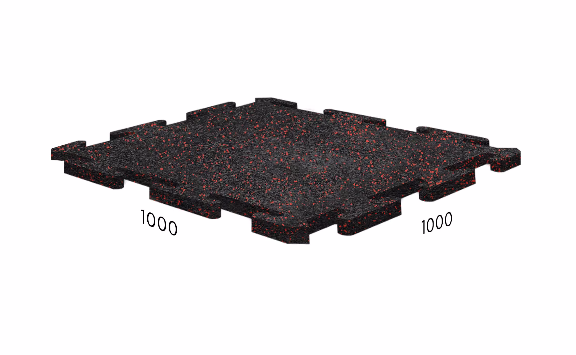 Rubblex Sport Puzzle 1000×1000×15 мм · Mix красный