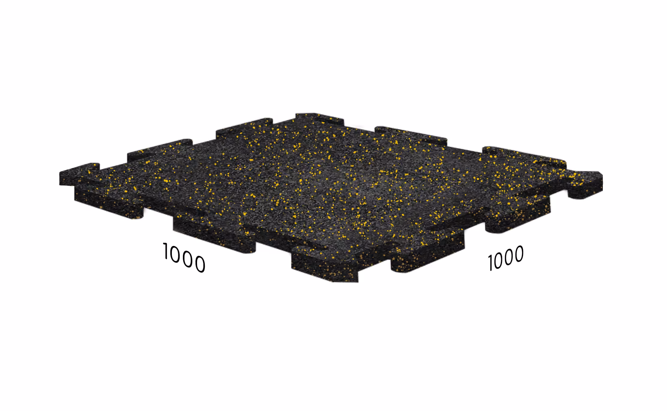 Rubblex Sport Puzzle 1000×1000×15 мм · Mix жёлтый