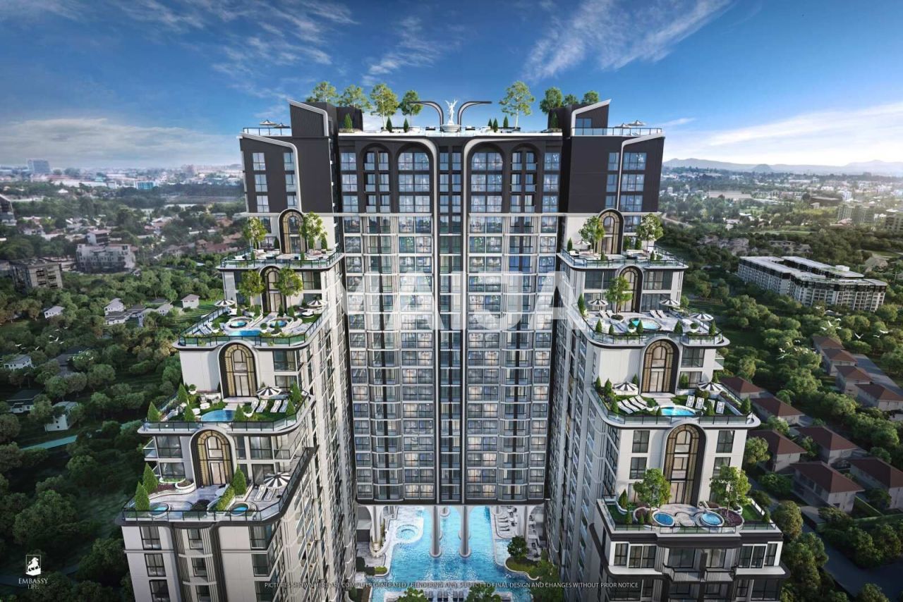 Апартаменты в Паттайе, Таиланд, 51 м²