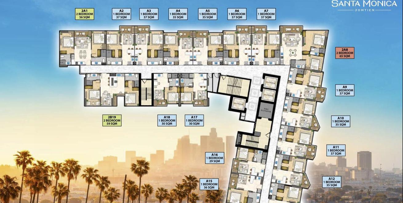 1-комнатная квартира 33 м² в Паттайе