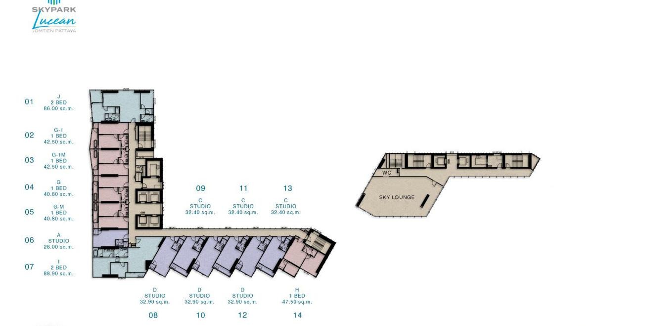 1-комнатная квартира 41 м² в Паттайе
