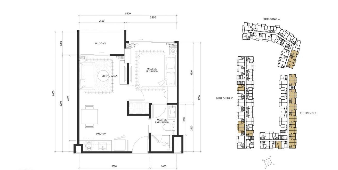 1-комнатная квартира 33 м² в Паттайе