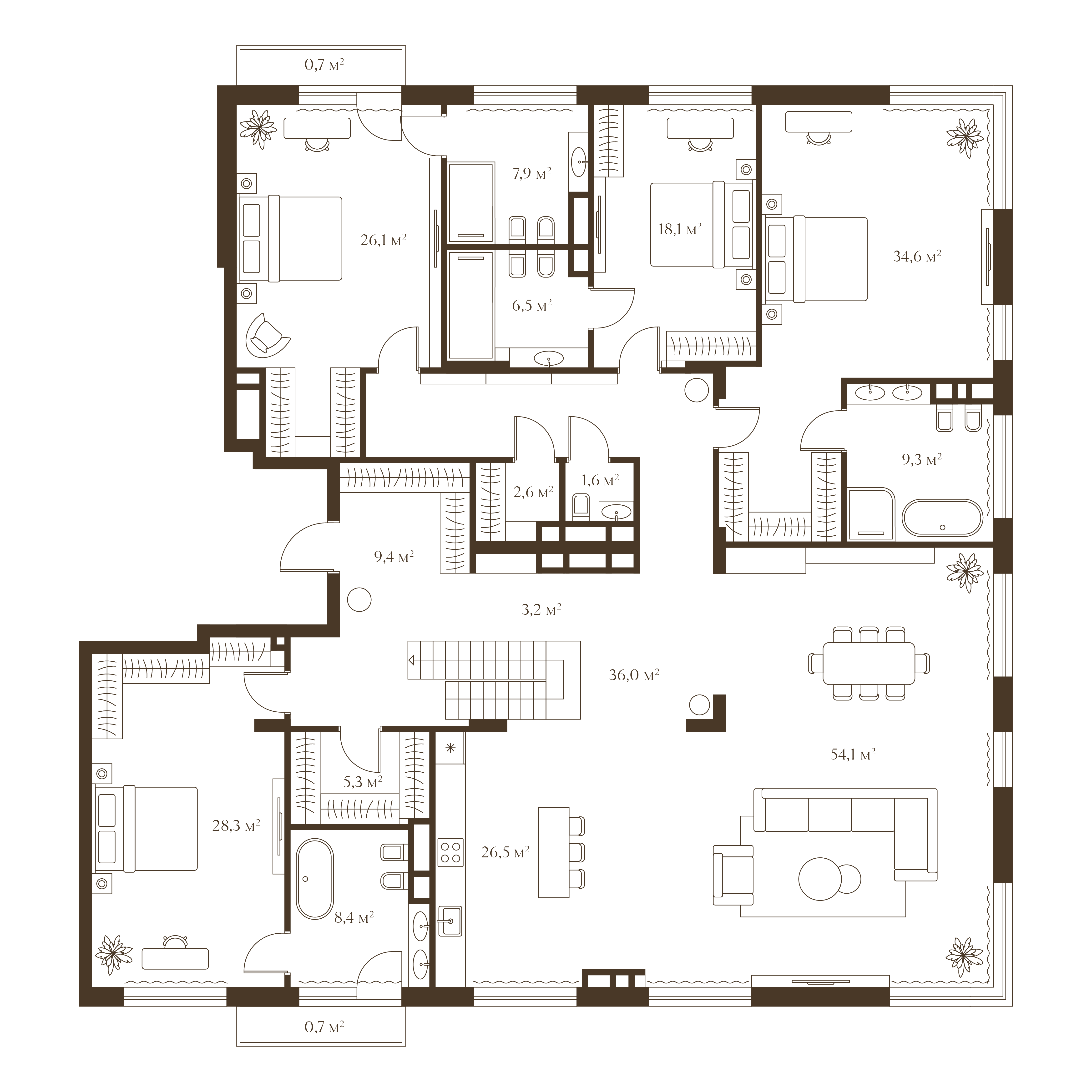 Планировка квартиры 314.4 м²