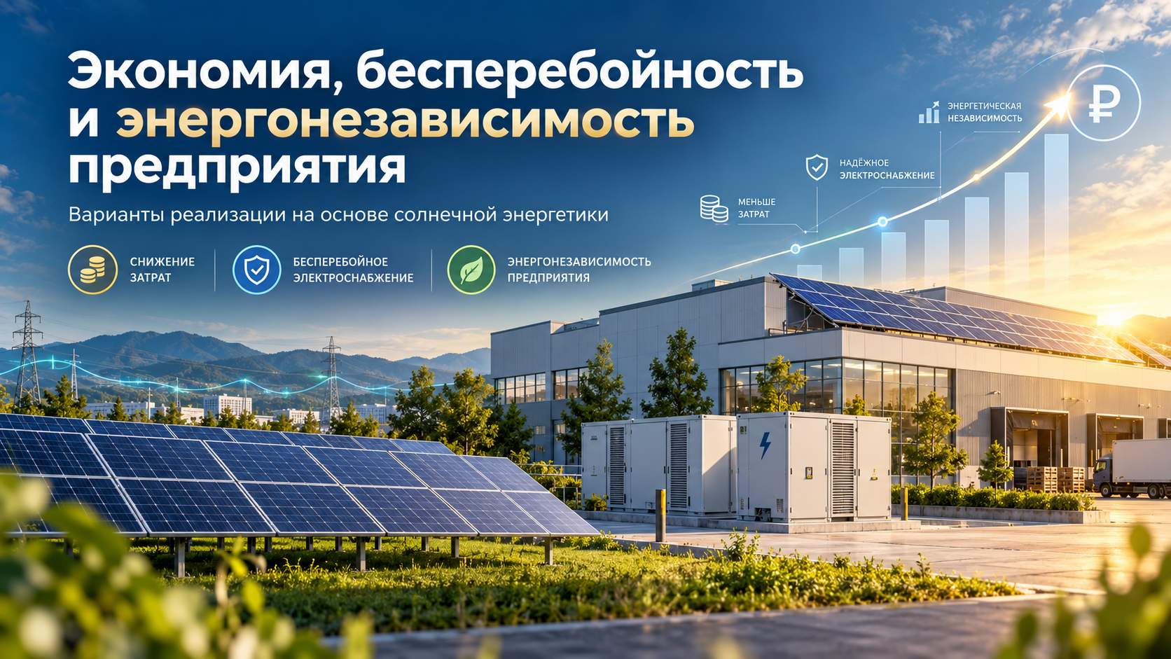 Экономия, бесперебойность и энергонезависимость предприятия