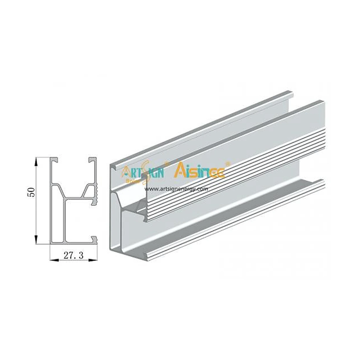 Монтажная рейка XR 03, 2400 мм, Art Sign Solar