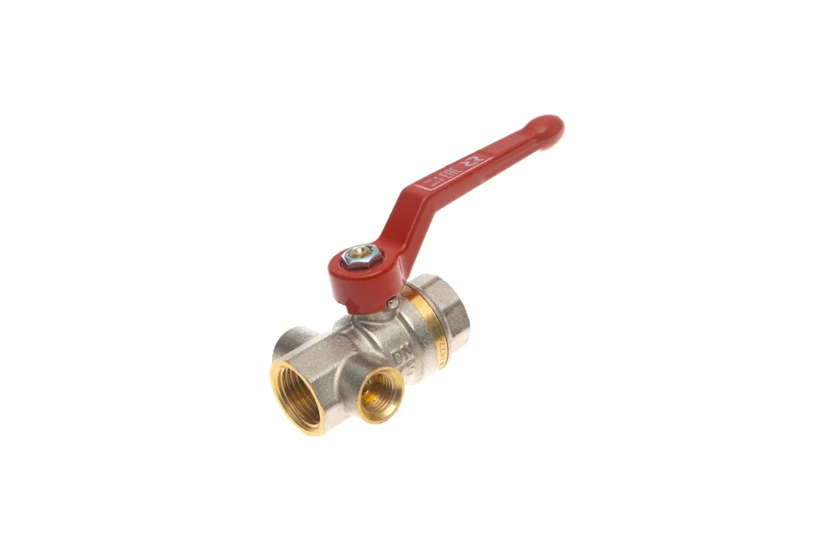 Кран шаровой BVR-DR PN40 DN32 со спускным элементом Ridan 065B219R