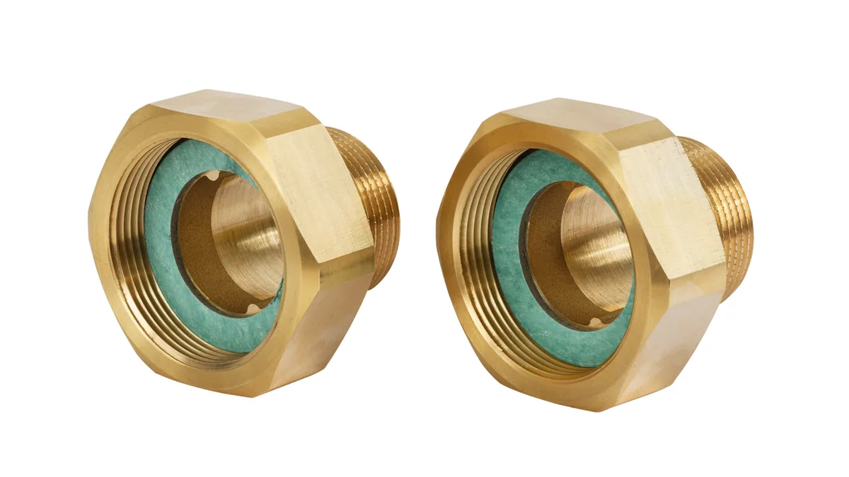 Danfoss 003H6903 — Комплект резьбовых фитингов, наружняя резьба R3/4, PN25, для клапана DN20 (G1), латунь CW617N, 2 шт.