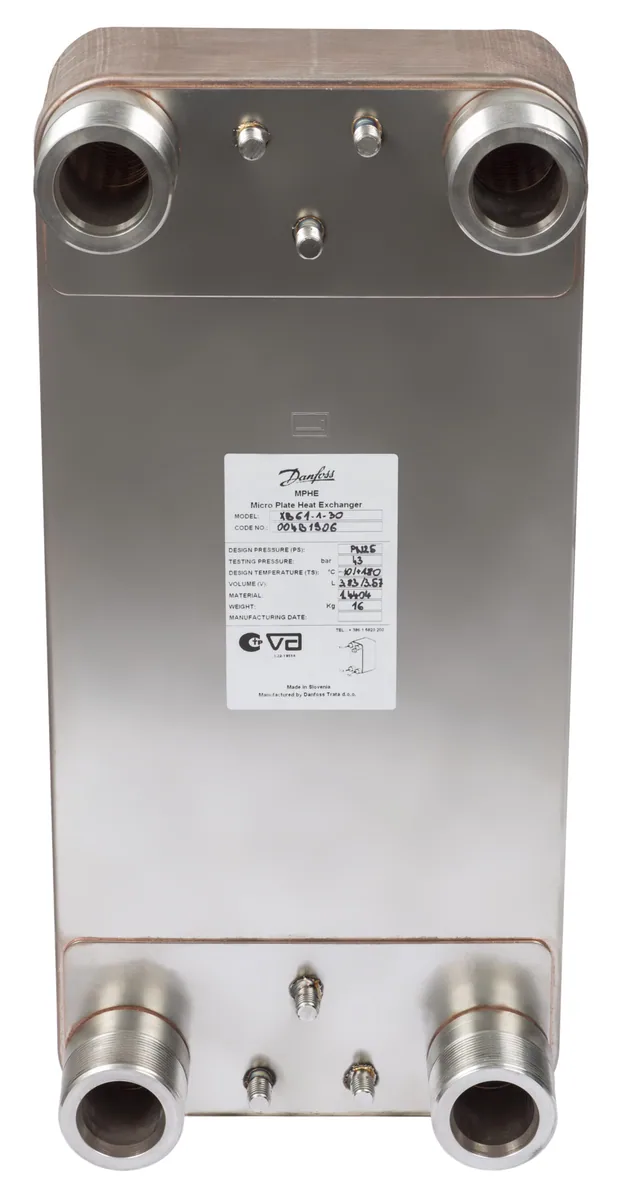 Danfoss 004B1931 — Паяный пластинчатый теплообменник XB 61H-1-80 PN25 G2