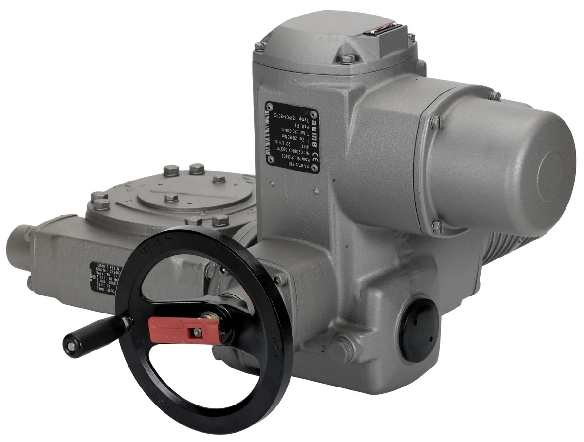 Danfoss 065N8220 — электрический привод AUMA Norm SQ 14.2 / 380В для JIP DN 250, материал корпуса: алюминий, чугун
