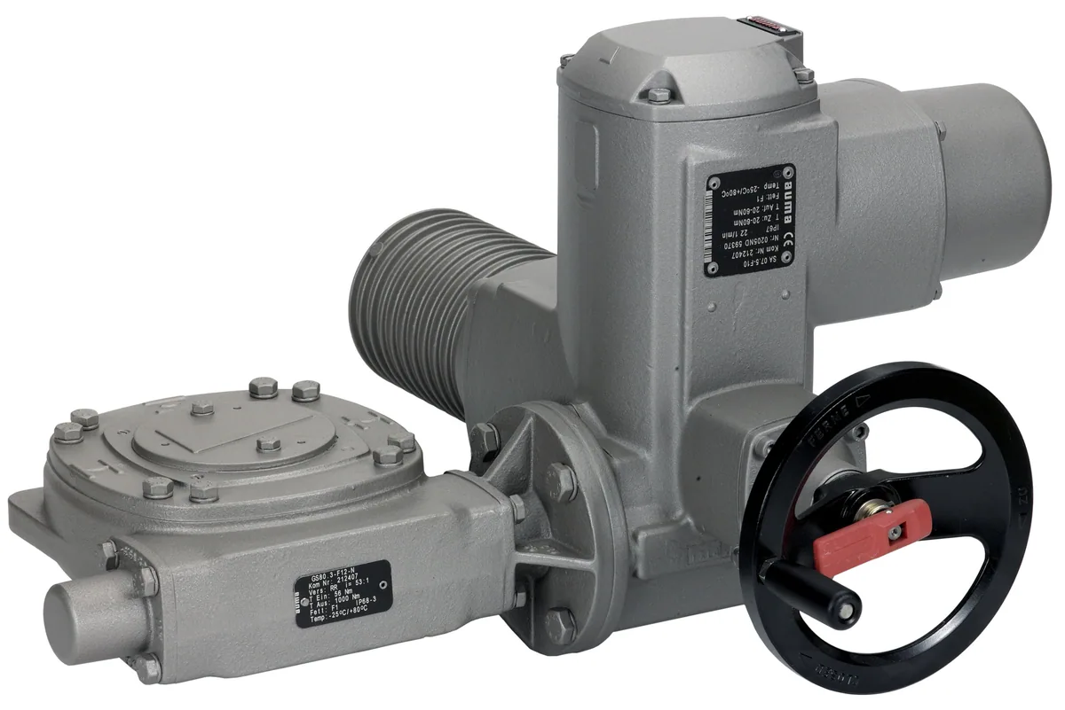 Danfoss 065N8220 — электрический привод AUMA Norm SQ 14.2 / 380В для JIP DN 250, материал корпуса: алюминий, чугун