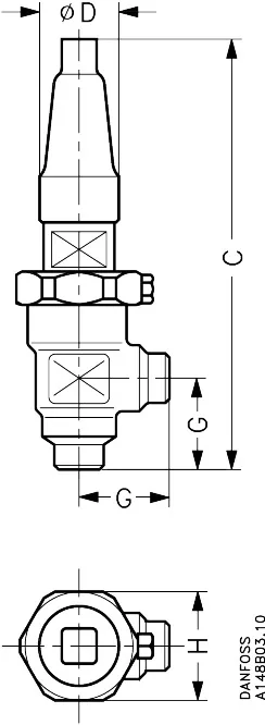 Danfoss 148B5101 — Запорный клапан SVA-S 10