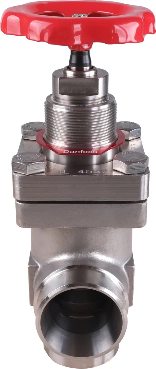 Danfoss 148B5289 — Запорный клапан SVA-S SS 15 D ANG H-WHEEL
