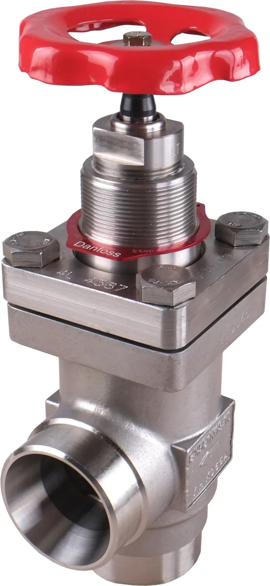 Danfoss 148B5289 — Запорный клапан SVA-S SS 15 D ANG H-WHEEL