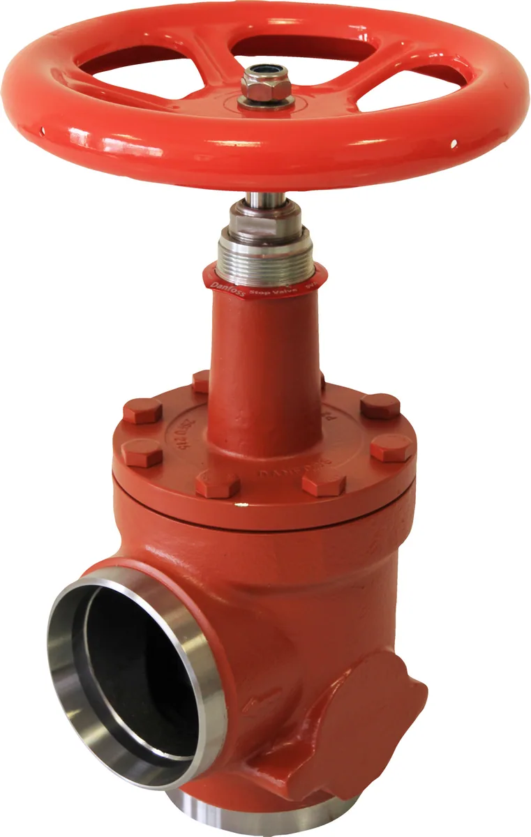 Danfoss 148B6100 — Запорный клапан SVA-S 125 D ANG H-WHEEL