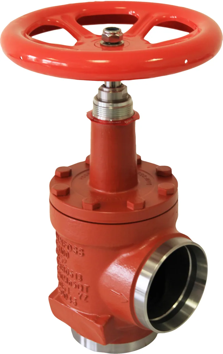 Danfoss 148B6100 — Запорный клапан SVA-S 125 D ANG H-WHEEL