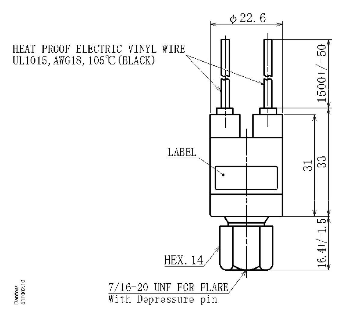 Danfoss ACB 2UB465W Реле давления | 061F8494