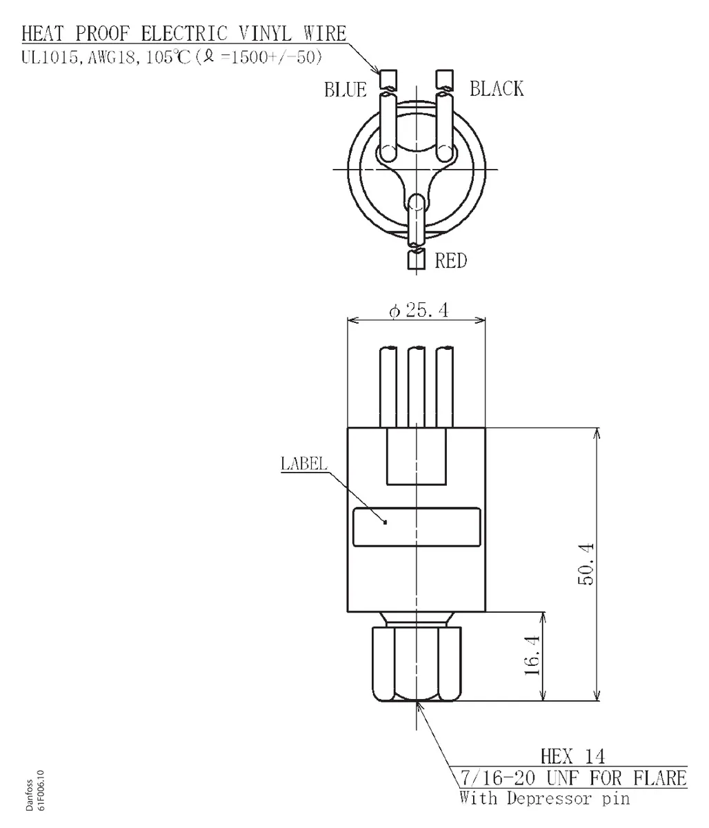 Danfoss ACB-2UC60W Реле давления картриджное | 061F9058