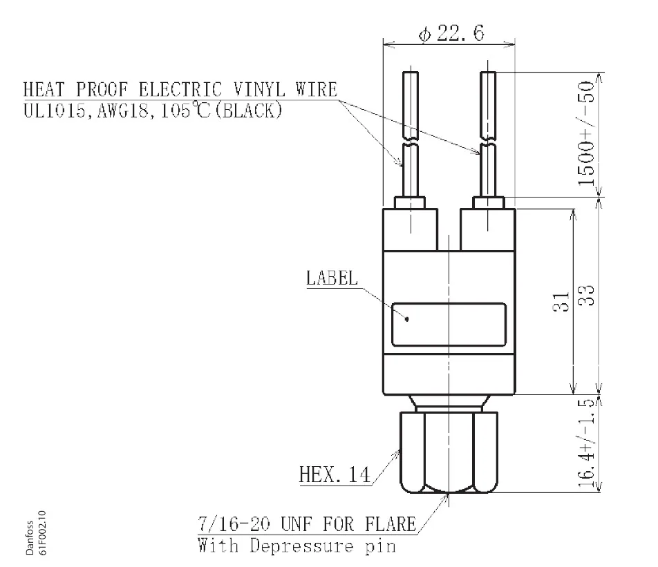 Danfoss ACB Реле давления(пр. класс 0153521802) | 061F7523
