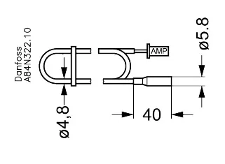 Danfoss AKS 12 Датчик температуры(пр. класс 0423601558) | 084N0037