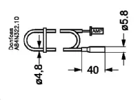 Danfoss AKS12 Датчик темературы , 8500 мм, AMP | 084N0041