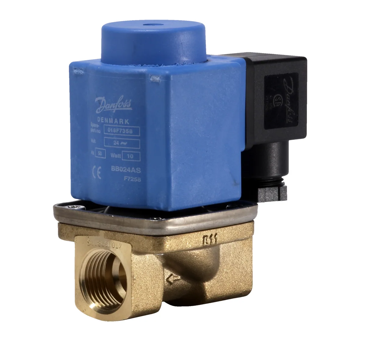Клапан электромагнитный нормально закрытый Danfoss EV251B Ду12 1/2 В